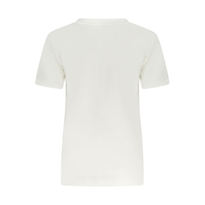 White Cotton Women T-Shirt