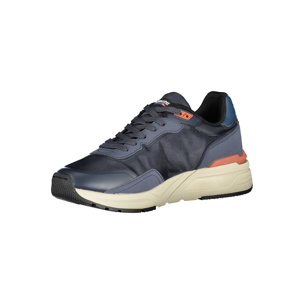 Blu Polyurethane Men Sneaker