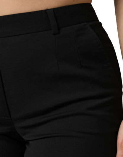 Black High Waisted Tapered STAFF Pants