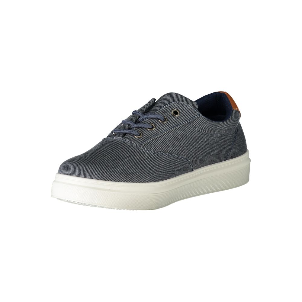 Blu Polyurethane Men Sneaker
