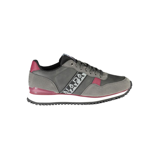 Grigio Polyurethane Men Sneaker