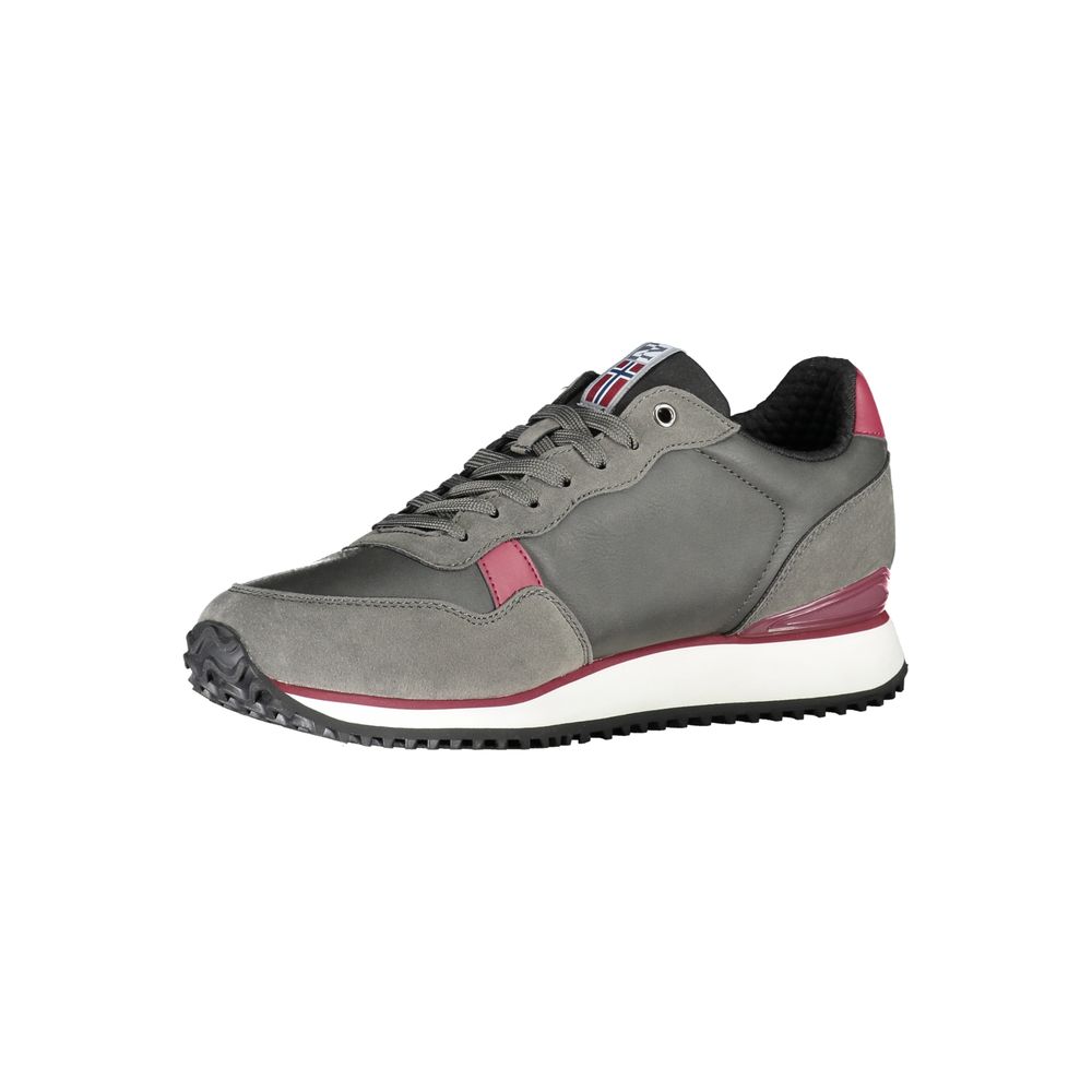Grigio Polyurethane Men Sneaker