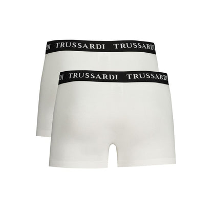 White Cotton Men's Boxer Briefs