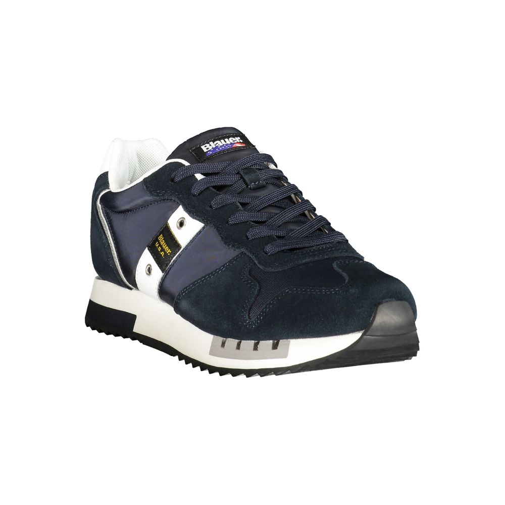 Blue Polyester Sneaker