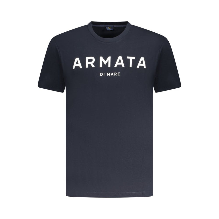 Blu Cotton Men T-Shirt