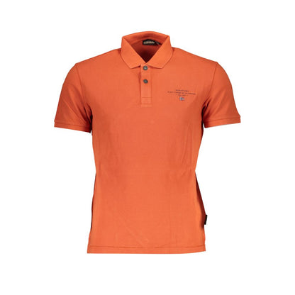 Arancione Cotton Men Polo