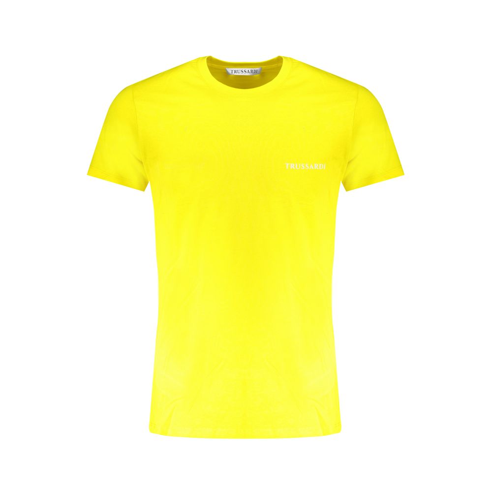 Yellow Cotton Men T-Shirt
