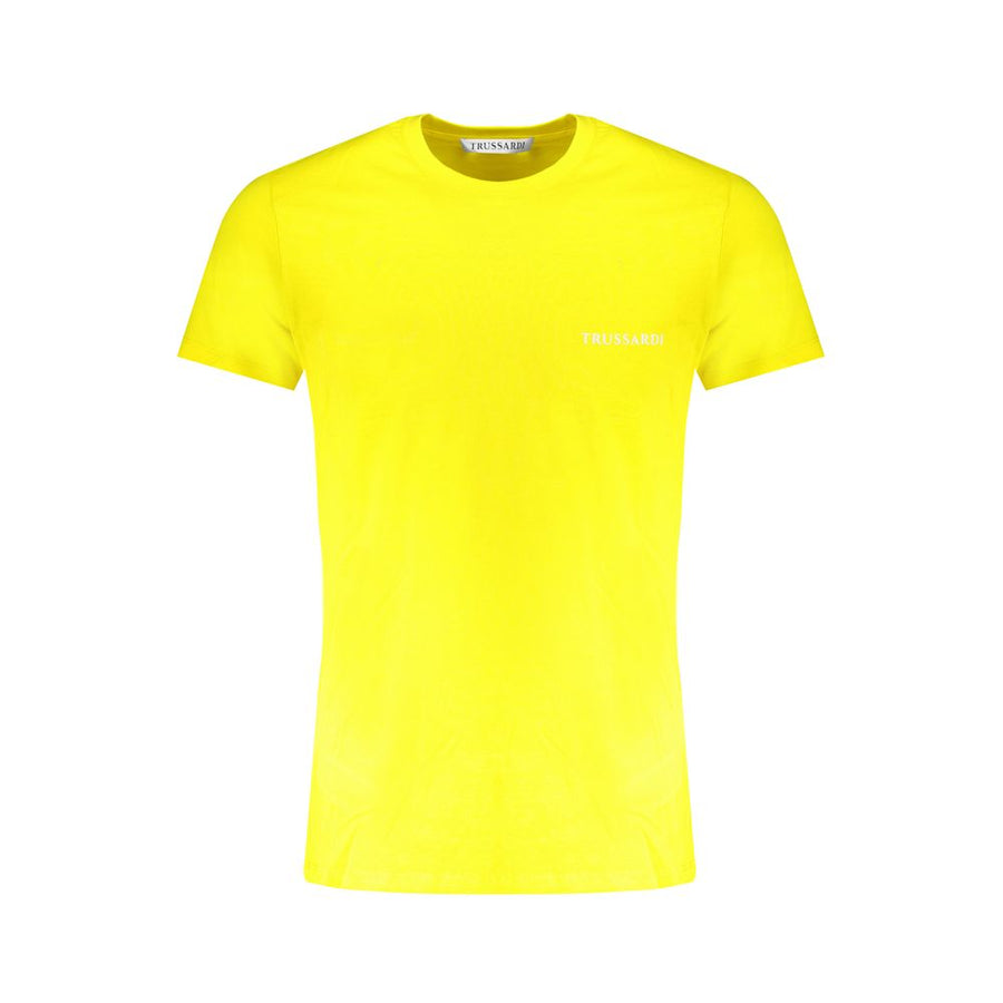 Yellow Cotton Men T-Shirt