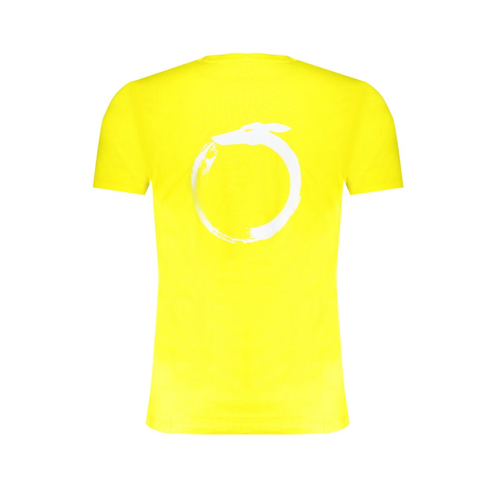 Yellow Cotton Men T-Shirt