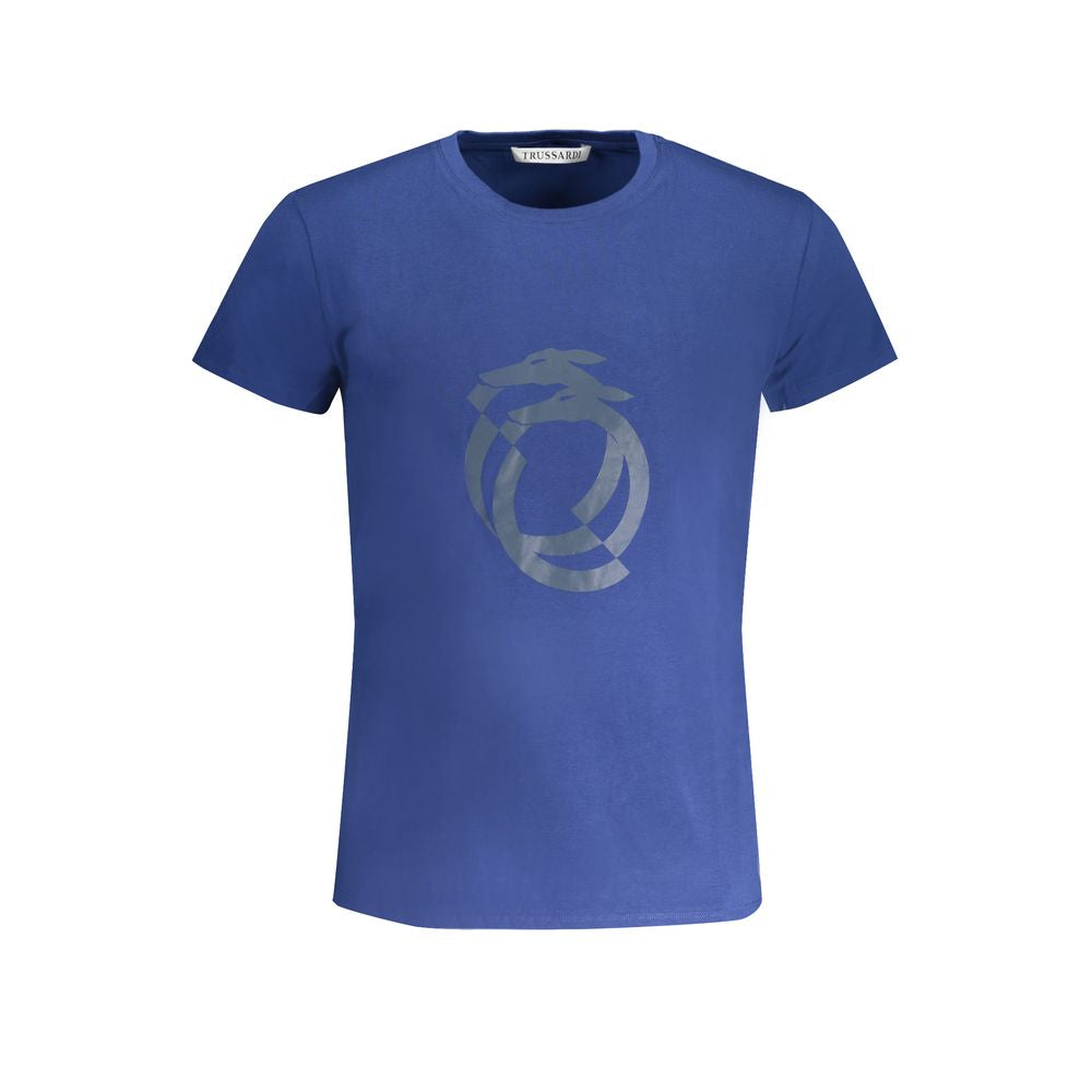 Blue Cotton Men's T-Shirt