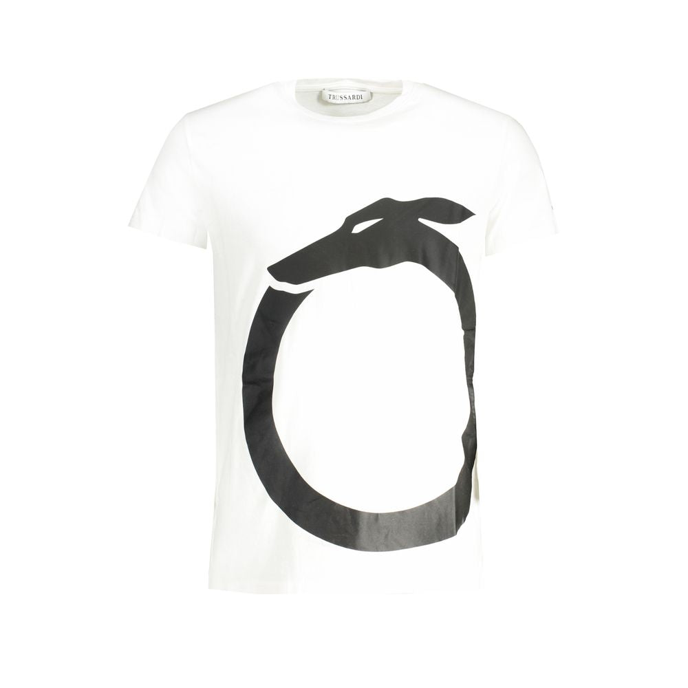 White Cotton Men T-Shirt