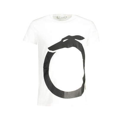 White Cotton Men T-Shirt