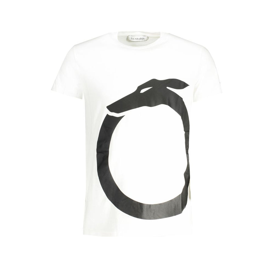 White Cotton Men T-Shirt