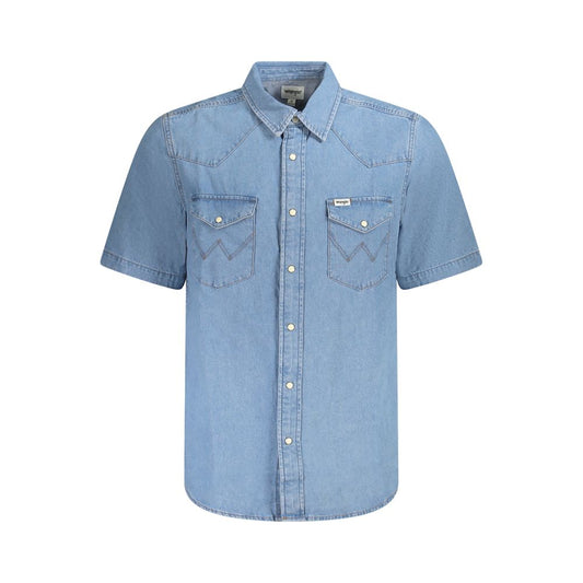 Light Blue Cotton Men Shirt