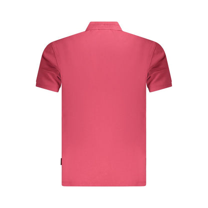Red Cotton Men Polo Shirt