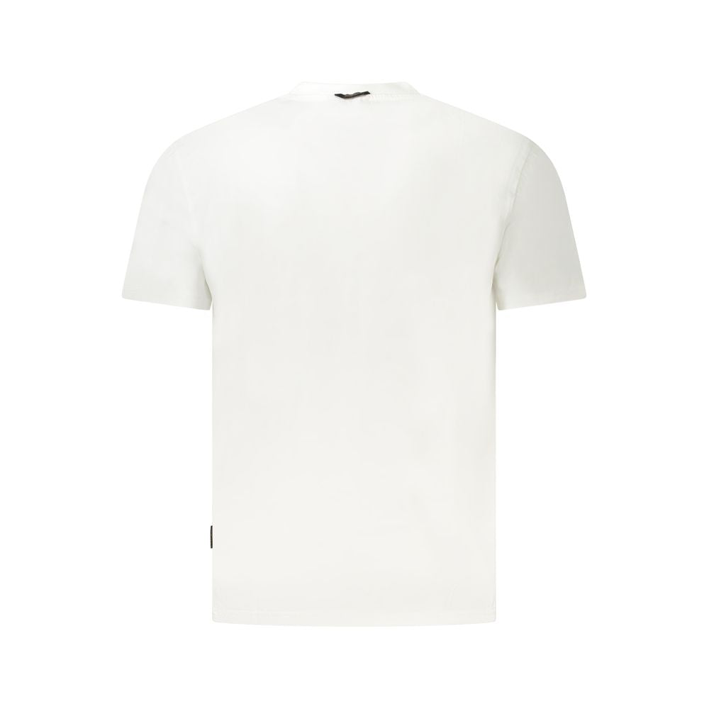 White Cotton Men T-Shirt