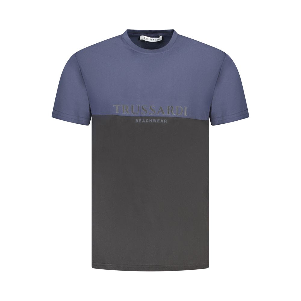 Blue Cotton Men T-Shirt