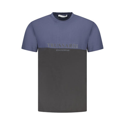 Blue Cotton Men T-Shirt