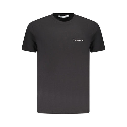 Black Cotton Men T-Shirt