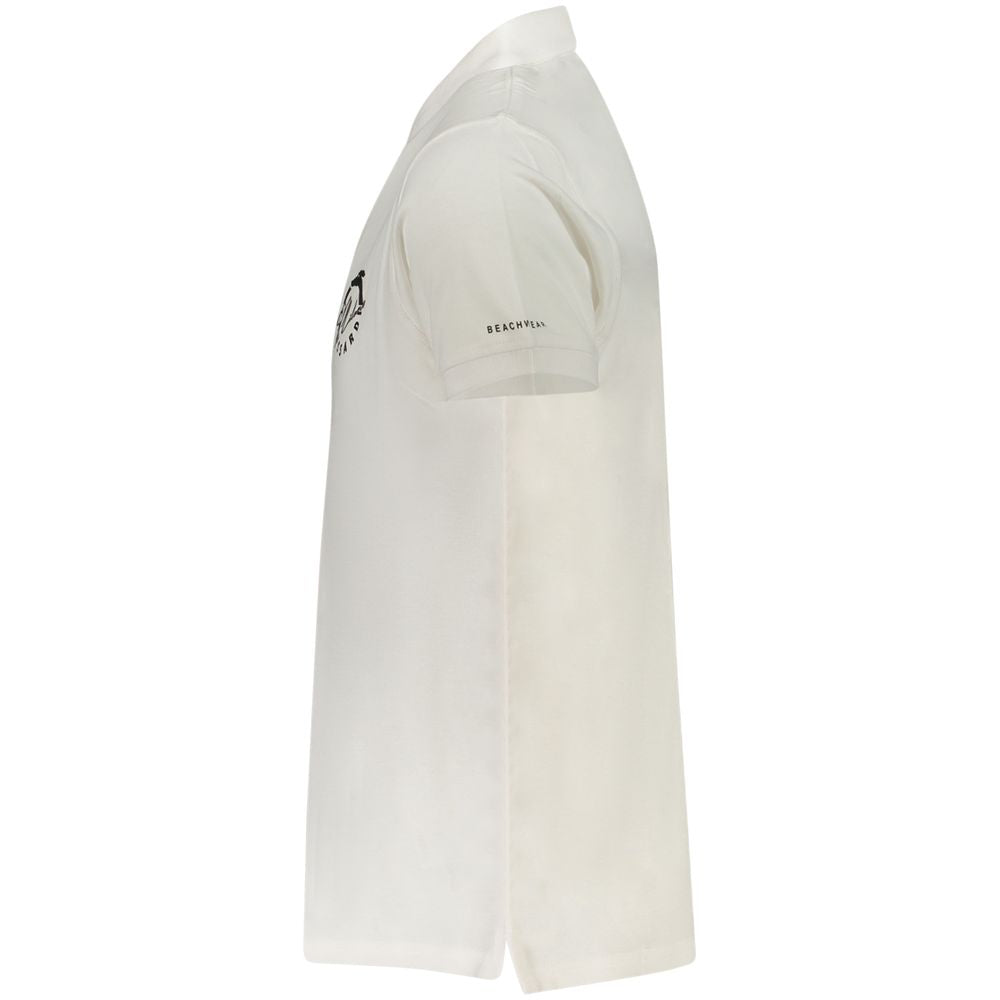 White Cotton Men Polo Shirt