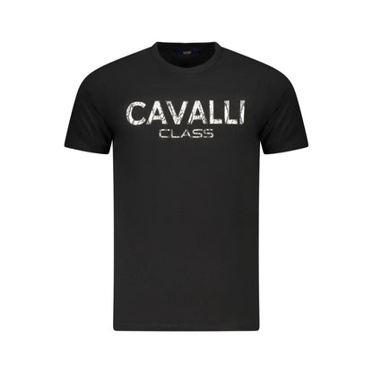 Black Cotton Men T-Shirt