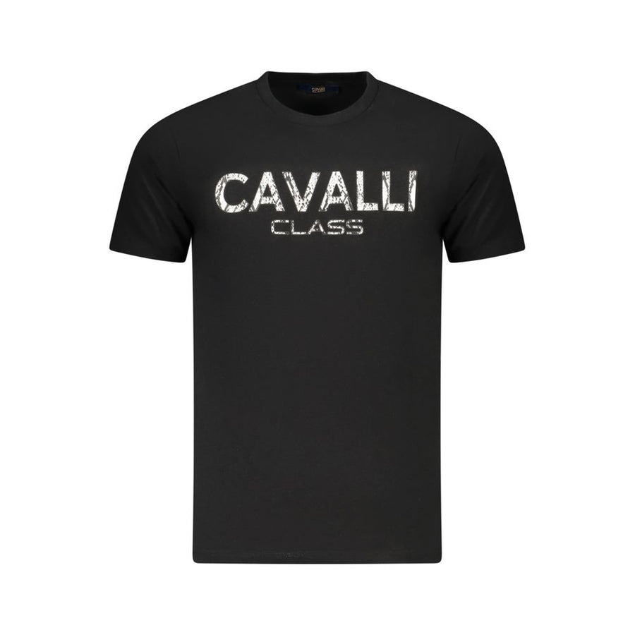 Black Cotton Men T-Shirt