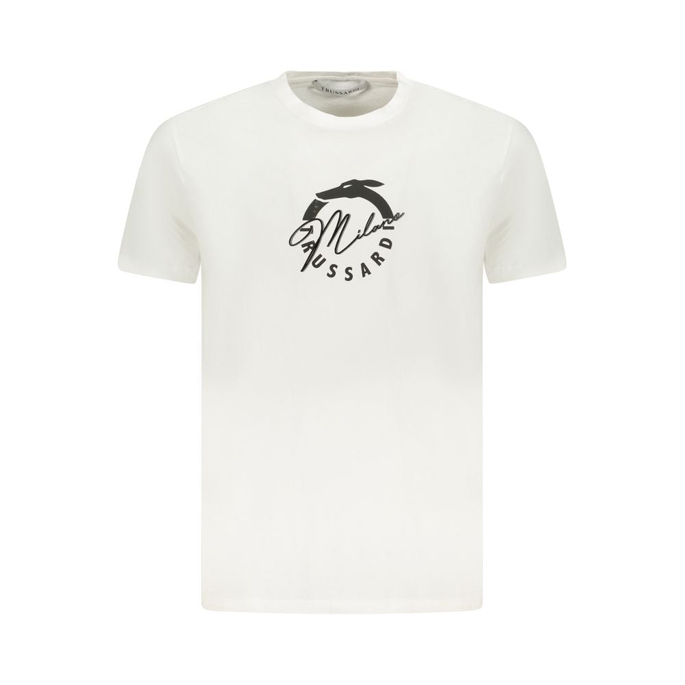 White Cotton Men T-Shirt