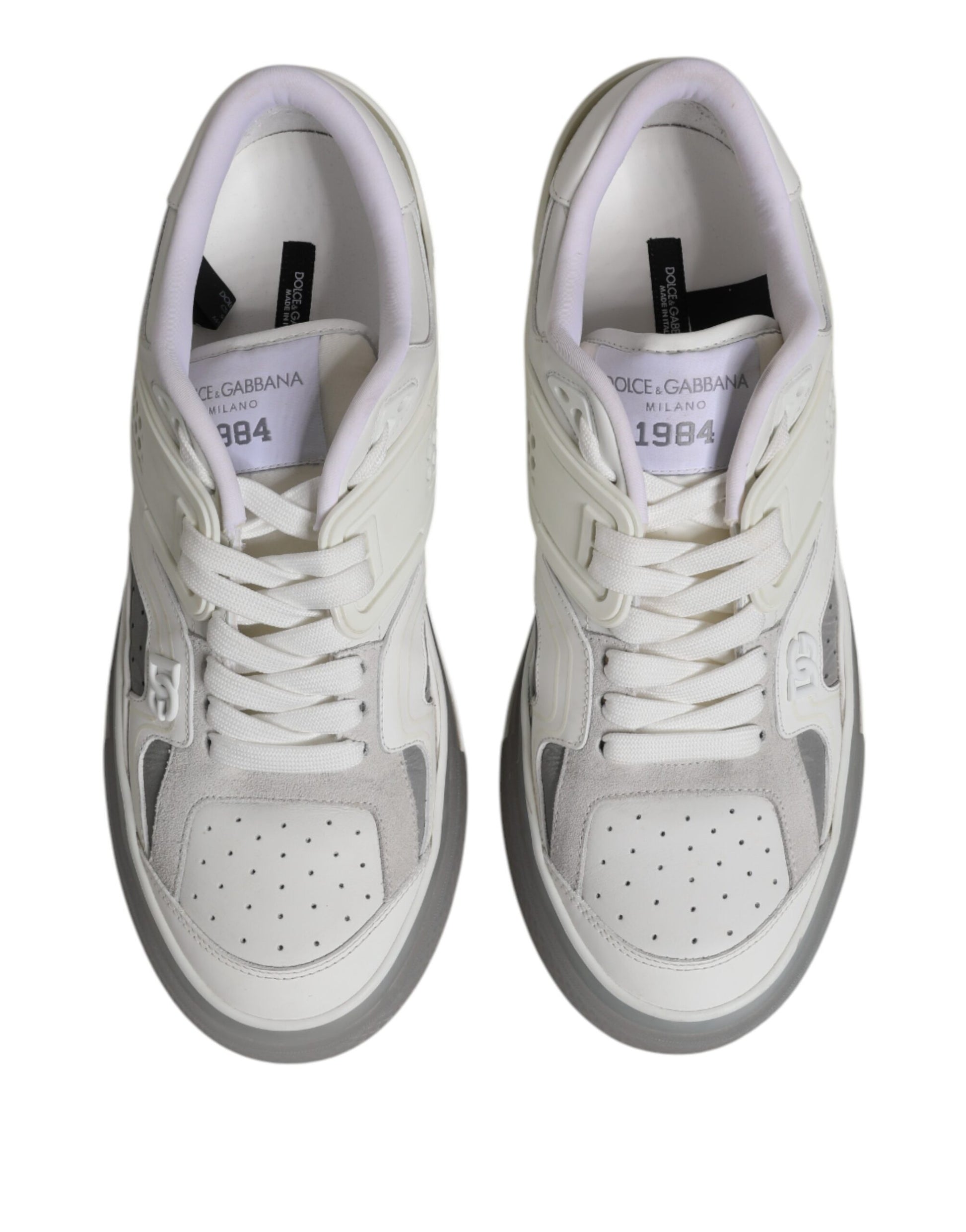 White Low Top DG Embossed Men Sneakers Shoes