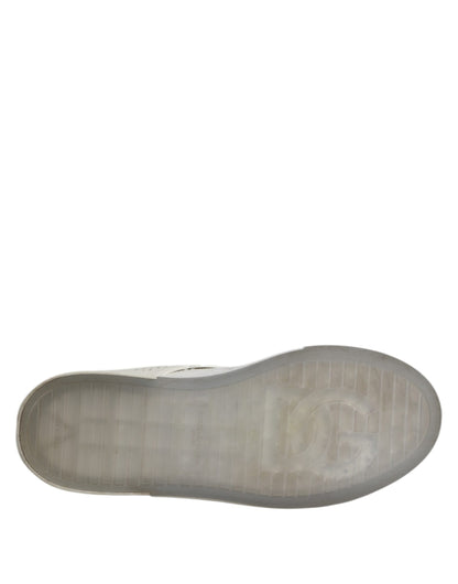 White Low Top DG Embossed Men Sneakers Shoes