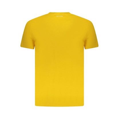 Yellow Cotton Men T-Shirt