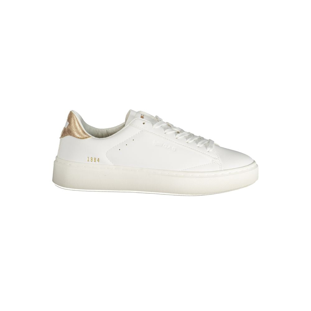 White Polyester Women Sneaker