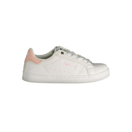 White Polyester Women Sneaker