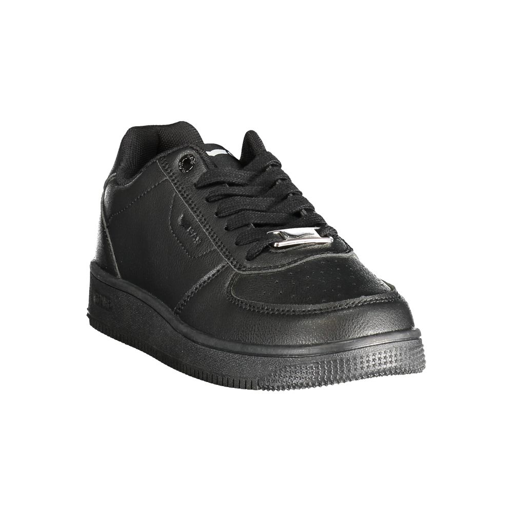 Black Polyester Sneaker