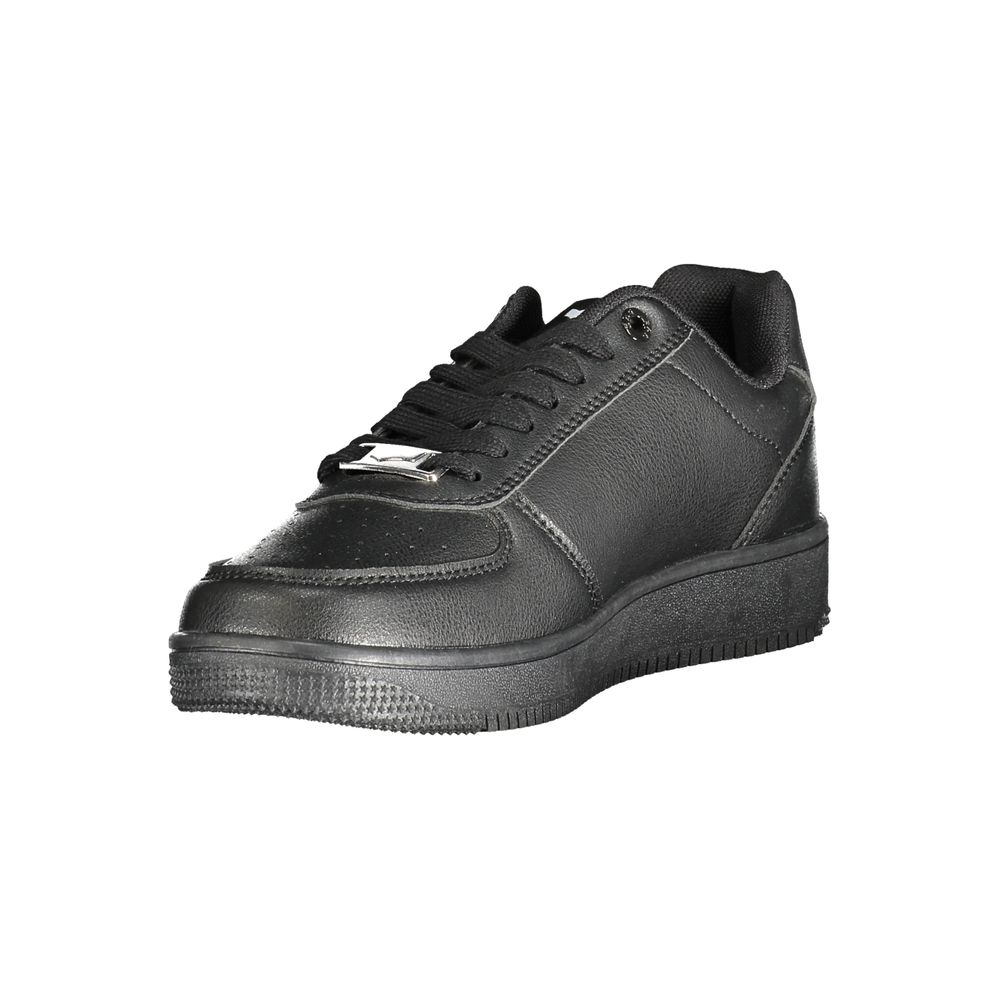 Black Polyester Sneaker