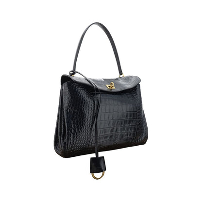 Black Calf Leather Bos Taurus Handbag
