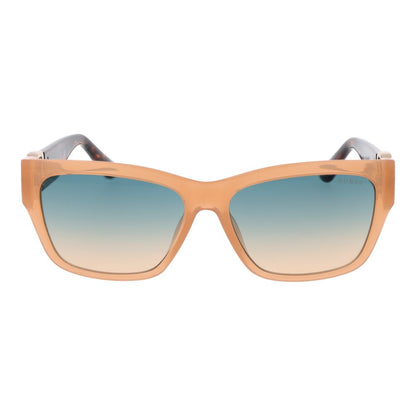 Beige Stainless Steel Sunglasses