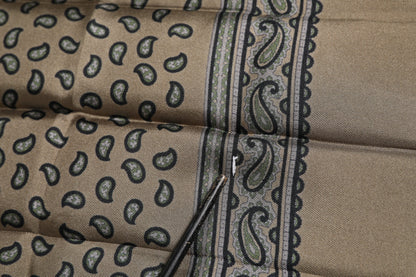 Brown Printed Neck Warmer Men Foulard Scarf