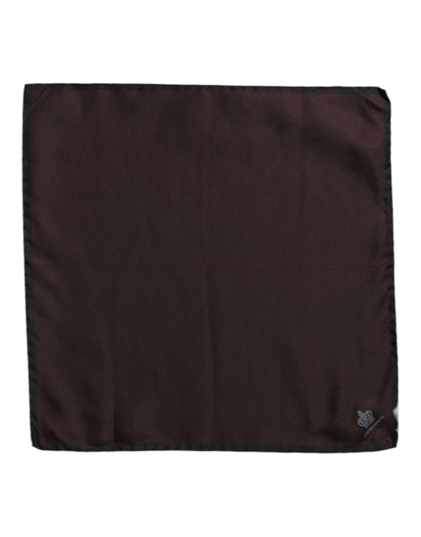 Brown DG Crown Silk Square Men Foulard Scarf