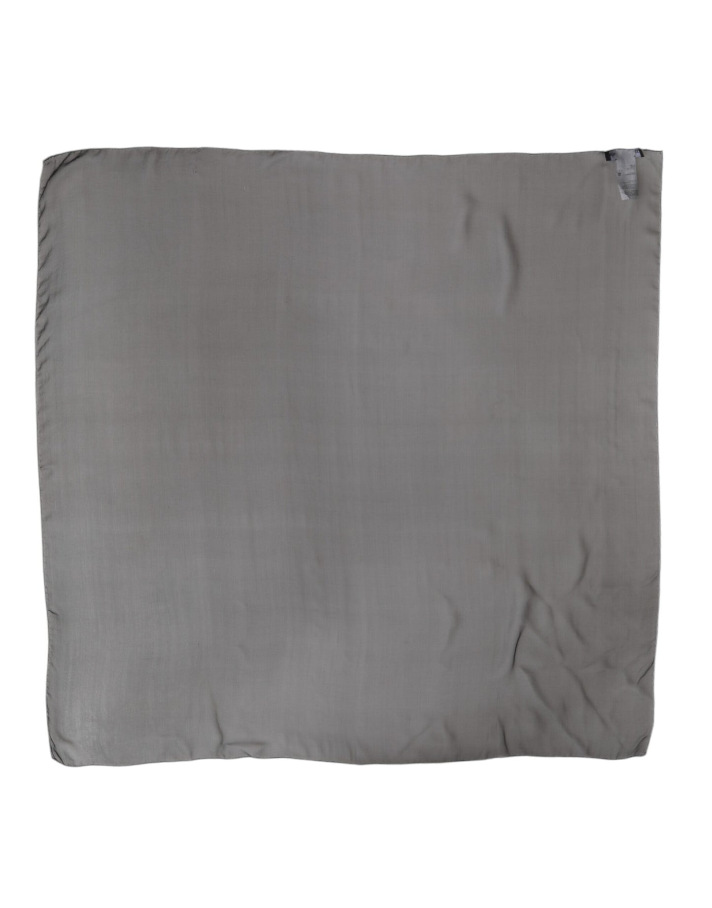 Gray Black Silk Square Women Foulard Scarf