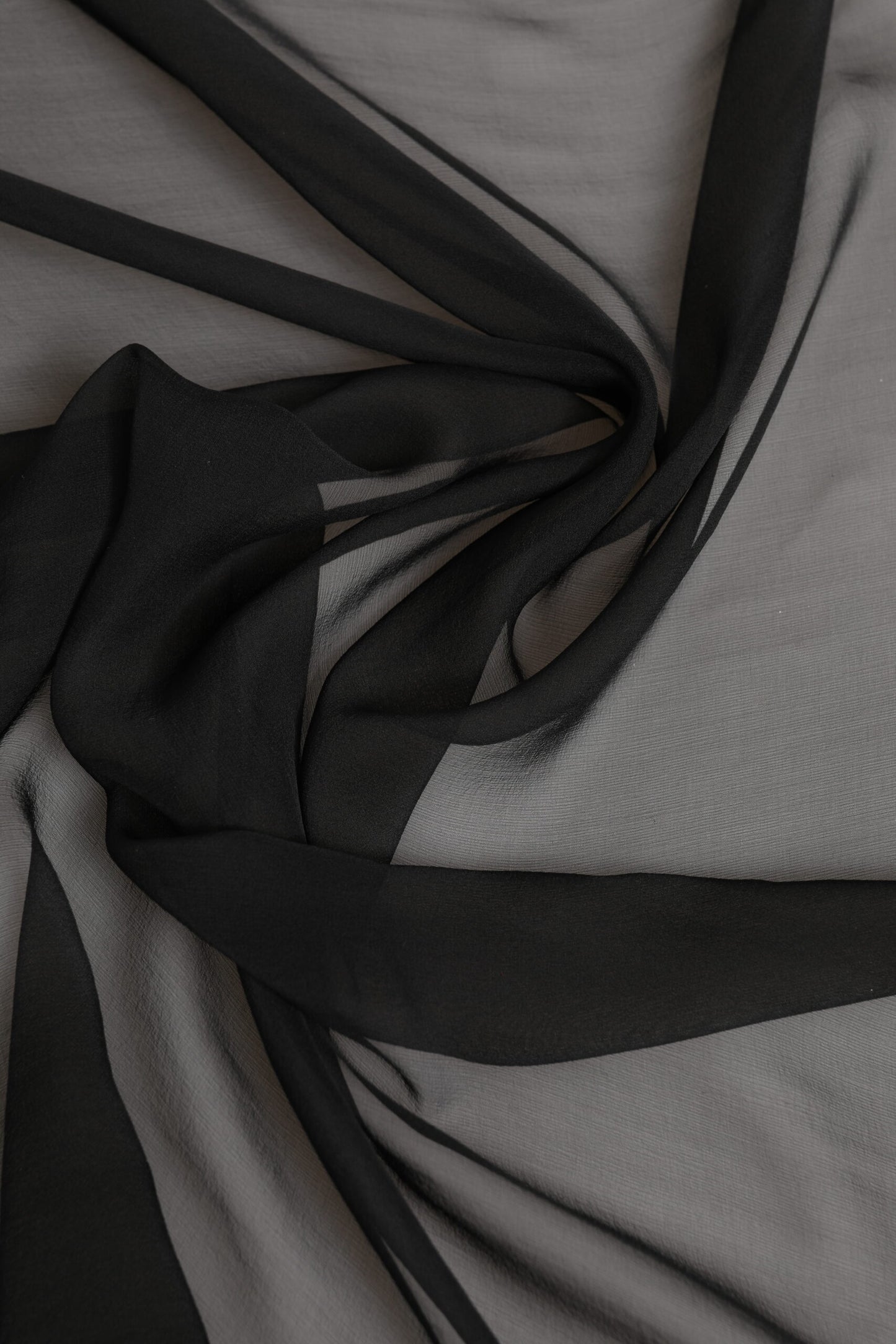 Gray Black Silk Square Women Foulard Scarf