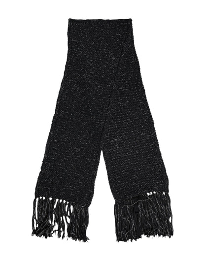 Black Cashmere Neck Warmer Wrap Shawl Scarf