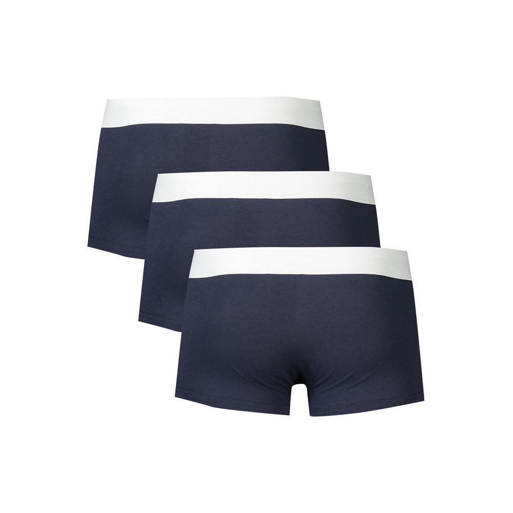 Blue Polyester Men's Boxer Underwear