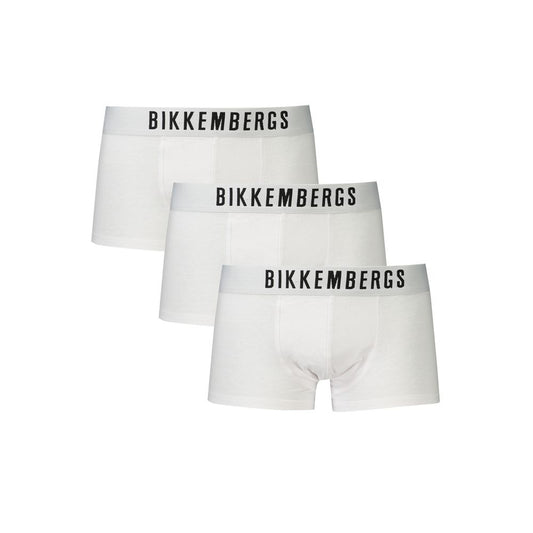 White Polyester Men's Boxer