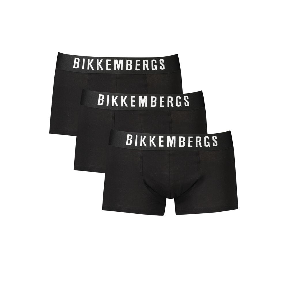 Black Polyester Men Boxer