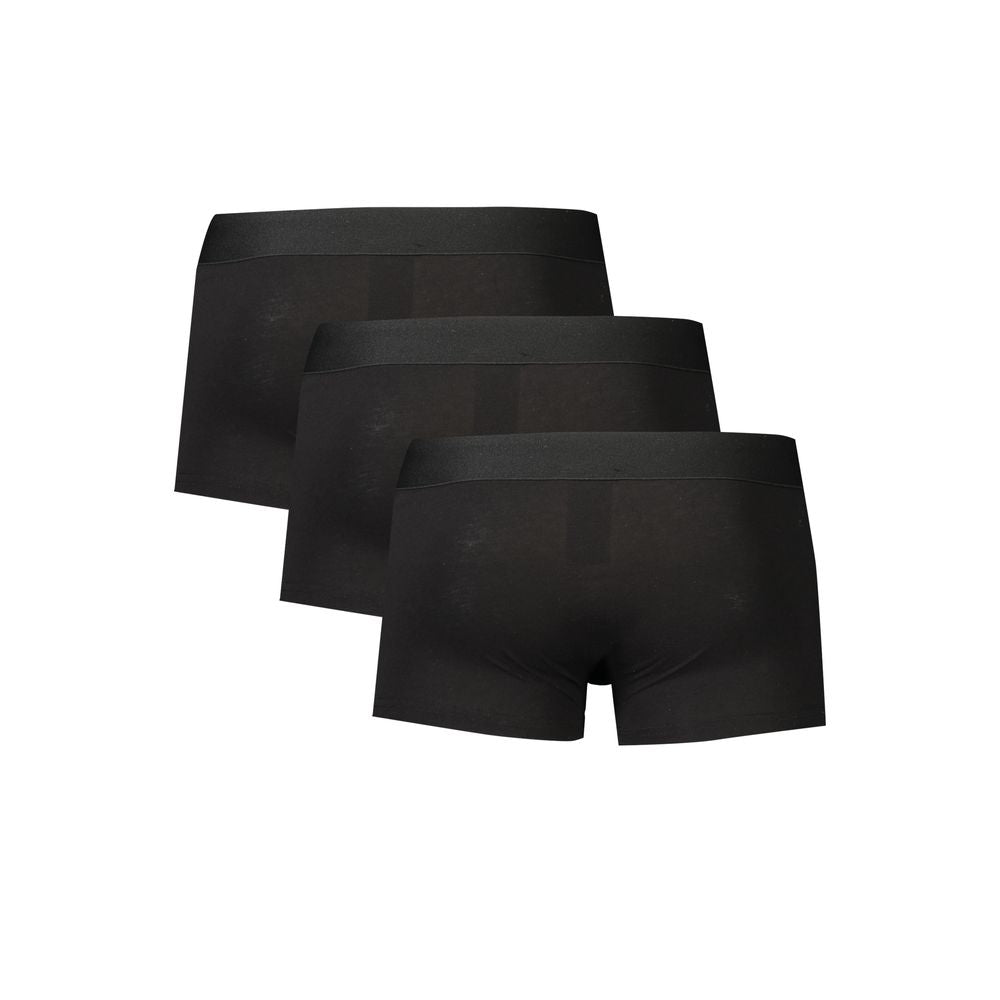 Black Polyester Men Boxer