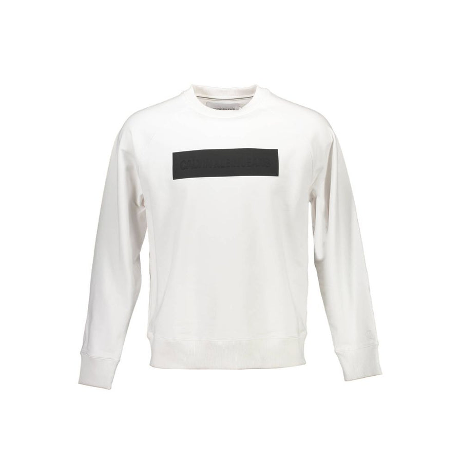 White Cotton Men Sweatshirt