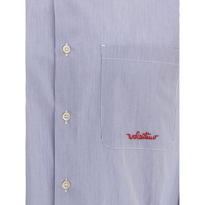Blue Cotton Pattern Shirt