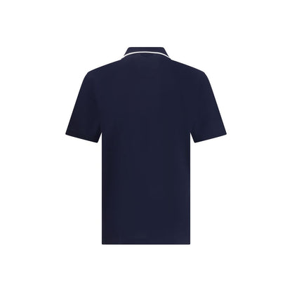 Blue Cotton Polo Shirt