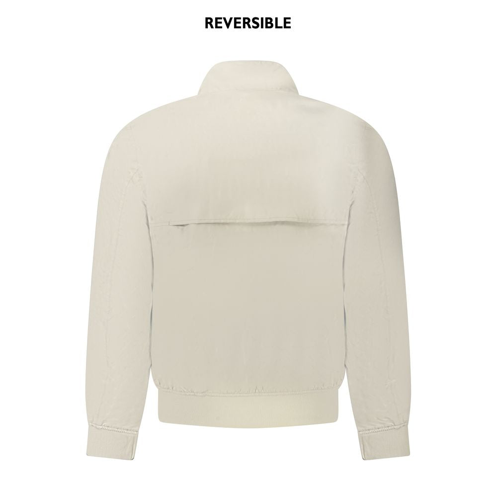 Beige Nylon Jackets & Coat