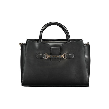 "Nero Poliuretano Women Handbag"